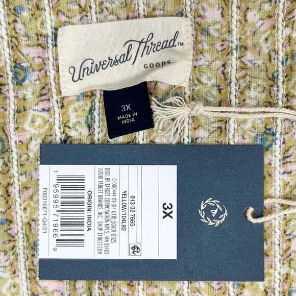 Universal Thread Yellow Floral Crochet Yoke Prairie Camisole NWT - Picture 8 of 9